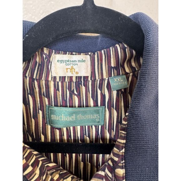 Vintage Michael Thomas Men's Blue Polo XXL short sleeve polo collared‎ pullover - Picture 3 of 6